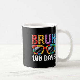 Bruh 100 Dagen van School Zonnebrillen Bouwblok Koffiemok