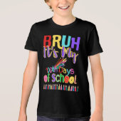 Bruh 100ste schooldag Tri-Blend shirt (Voorkant)