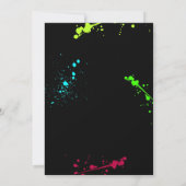 Bruh 14e verjaardag jongen Neon moderne uitnodigin Kaart (Achterkant)