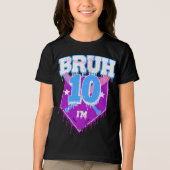 Bruh 1e verjaardag Baseball Drip T-shirt (Voorkant)