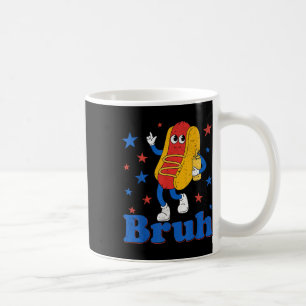 Bruh 4 juli grappige hotdog patriottische tienerki koffiemok