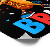 Bruh 4 juli Grappige Hotdog Vierde Juli Jongens Poster (Hoek)