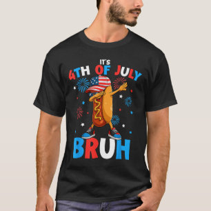 Bruh 4 juli Grappige Hotdog Vierde Juli Jongens T-shirt