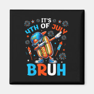 Bruh 4 juli Jongens Kinder hotdog Funny Vierde van Magneet