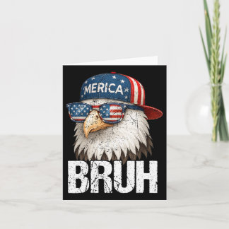 Bruh 4th of July Eagle Amerikaanse Patriottische M Kaart