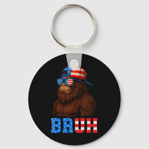 Bruh 4th of July Tiener Jongens Kinder Patriottisc Sleutelhanger
