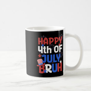 Bruh 4th of July Tiener Jongens Kinder USA Vlag 4t Koffiemok