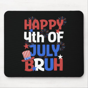 Bruh 4th of July Tiener Jongens Kinder USA Vlag 4t Muismat