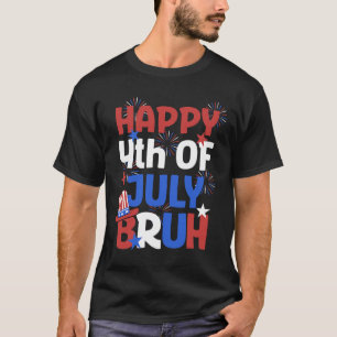 Bruh 4th of July Tiener Jongens Kinder USA Vlag 4t T-shirt