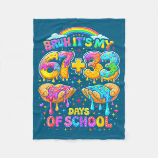 Bruh 67 33 dagen school grappige jongens kinderen fleece deken