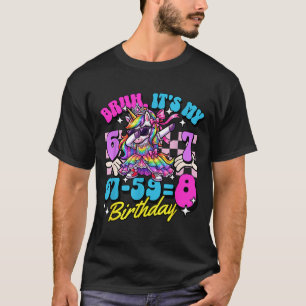 Bruh 67-59=8 8e verjaardag prinses eenhoorn meisje t-shirt