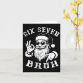 Bruh 67 Christmas Santa Six Seven 6 7 Boys Christm Kaart (Gele Bloem)