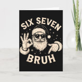 Bruh 67 Christmas Santa Six Seven 6 7 Boys Christm Kaart (Voorkant)