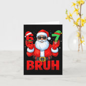 Bruh 67 Christmas Santa Six Seven 6 7 Boys Christm Kaart (Gele Bloem)