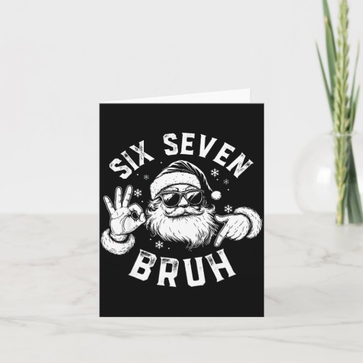 Bruh 67 Christmas Santa Six Seven 6 7 Boys Christm Kaart (Voorkant)