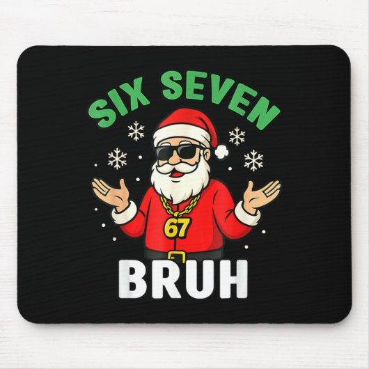 Bruh 67 Christmas Santa Six Seven 6 7 Boys Christm Muismat (Voorkant)