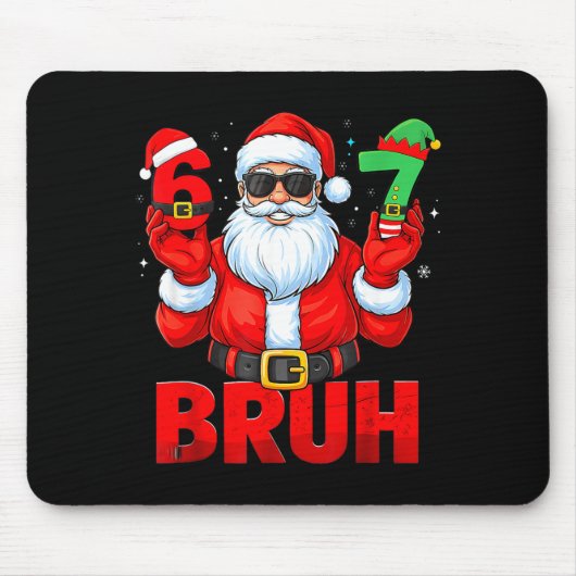 Bruh 67 Christmas Santa Six Seven 6 7 Boys Christm Muismat (Voorkant)