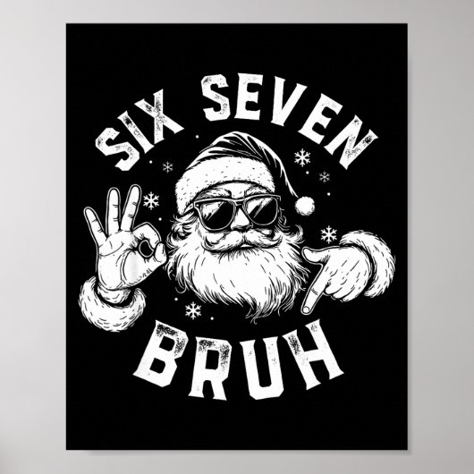 Bruh 67 Christmas Santa Six Seven 6 7 Boys Christm Poster (Voorkant)
