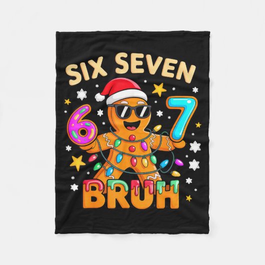 Bruh 67 Christmas Six Seven Gingerbreadman Boys 6  Fleece Deken (Voorkant)