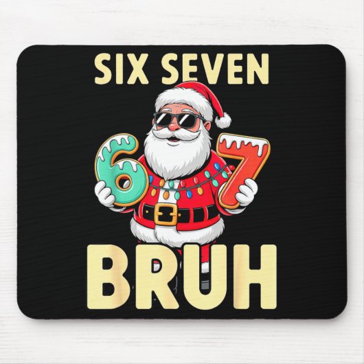 Bruh 67 Christmas Six Seven Meme Santa Boys 6 7 Ch Muismat (Voorkant)