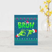 Bruh 67 Christmas Ugly Sweater Six Seven Meme 6 7  Kaart (Gele Bloem)