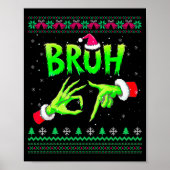 Bruh 67 Christmas Ugly Sweater Six Seven Meme 6 7 Poster (Voorkant)