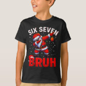 Bruh 67 Dabbing Santa Funny Meme Six Seven Christm T-shirt (Voorkant)