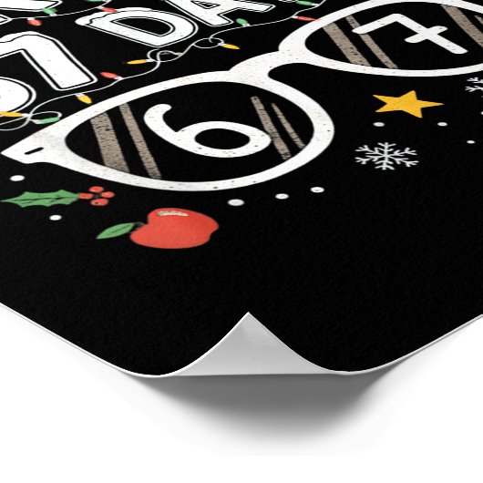 Bruh 67 Days Christmas Funny School Student  Poster (Hoek)