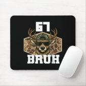 Bruh 67 Deer Funny Deer Hunting Camo Hat Youth Tee Muismat (Met muis)