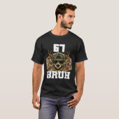 Bruh 67 Deer Funny Deer Hunting Camo Hat Youth Tee T-shirt (Voorkant volledig)