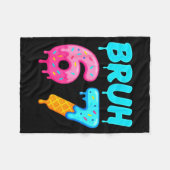 Bruh 67 Drippy Ice Cream Donut Funny Essential Fleece Deken (Voorkant (Horizontaal))