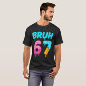 Bruh 67 Drippy Ice Cream Donut Funny Essential  T-shirt (Voorkant volledig)