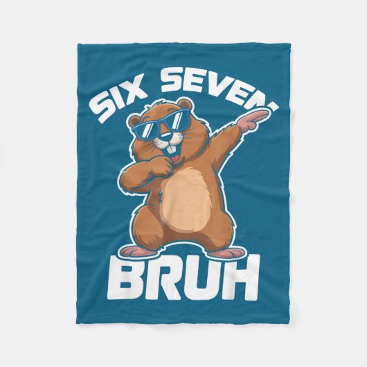 Bruh 67 Funny Groundhog 6-7 Meme Pyjamas Boys Girl Fleece Deken (Voorkant)