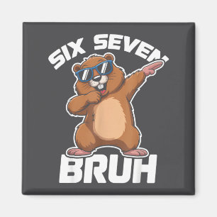 Bruh 67 Grappige Groundhog 6-7 Meme Pyjama Jongens Magneet