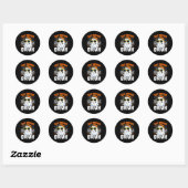 Bruh 67 Halloween Funny Six Seven Meme Brainrot Gh Ronde Sticker (Vel)