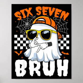 Bruh 67 halloween grappig zes zeven meme brainrot poster