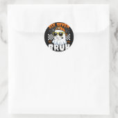 Bruh 67 halloween grappig zes zeven meme brainrot ronde sticker (Tas)