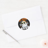 Bruh 67 halloween grappig zes zeven meme brainrot ronde sticker (Envelop)