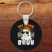 Bruh 67 Halloween Grappig Zes Zeven Meme Brainrot Sleutelhanger (Voorkant)