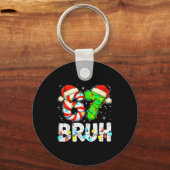 Bruh 67 Kerstmis Zes Zeven 6 7 Meme Grappig Jongen Sleutelhanger (Voorkant)