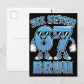 Bruh 67 Meme Grappige Retro Script Slang Kledingst Briefkaart (Voorkant / Achterkant)