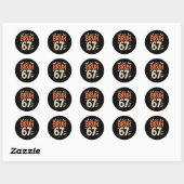 Bruh 67 Meme Halloween Ronde Sticker (Vel)