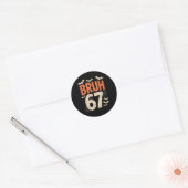 Bruh 67 Meme Halloween Ronde Sticker (Envelop)