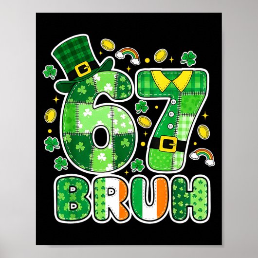 Bruh 67 Meme Six Seven Voor Kinderen Jongens Meisj Poster (Voorkant)