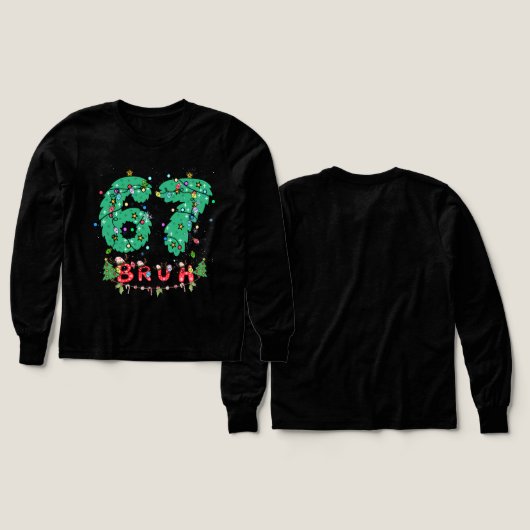 Bruh 67 Six Seven 6 7 Meme Christmas Boy and girl (Voorkant /achterkant)