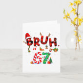 Bruh 67 Six Seven 6 7 Meme Christmas Candy Cane Li Kaart (Gele Bloem)