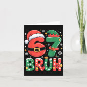 Bruh 67 Six Seven 6 7 Meme Christmas Funny Boy Gir Kaart (Voorkant)