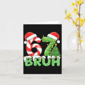 Bruh 67 Six Seven 6 7 Meme Christmas Funny Boy Gir Kaart (Gele Bloem)