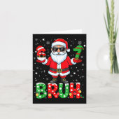 Bruh 67 Six Seven 6 7 Meme Christmas Funny Boy Gir Kaart (Voorkant)