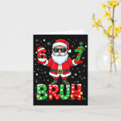 Bruh 67 Six Seven 6 7 Meme Christmas Funny Boy Gir Kaart (Gele Bloem)